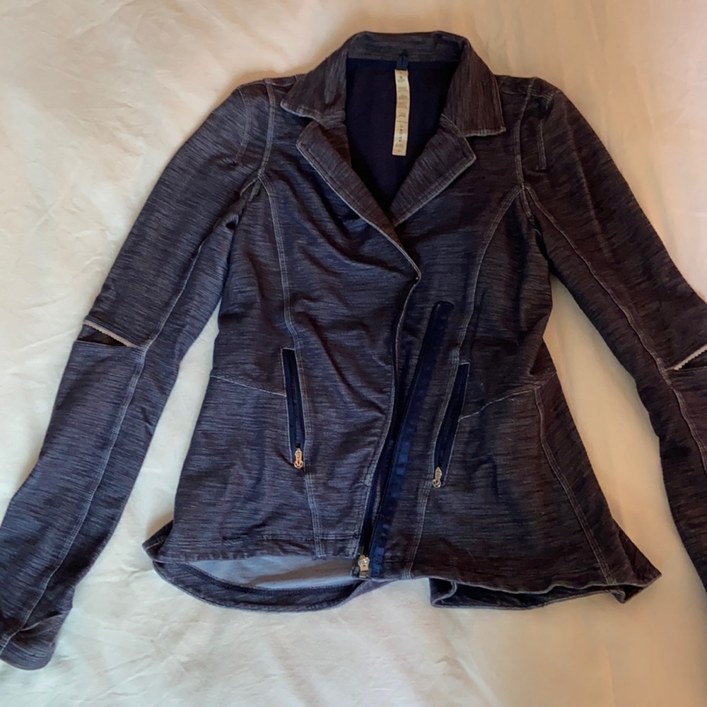 Lululemon denim stretch moto jacket size 8